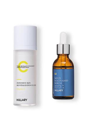 Мультисироватка з ніацинамідом + крем-флюїд з вітаміном c