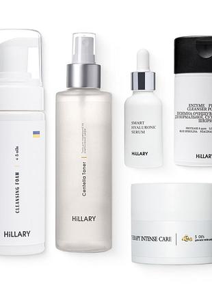 Набір глибокого зволоження та відновлення для нормальної шкіри обличчя hillary for normal facial skin