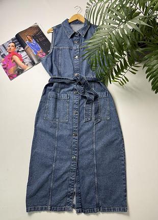 Джинсове плаття з поясом