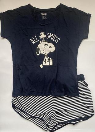 Пижама женская костюм с шортами disney snoopy xs, s