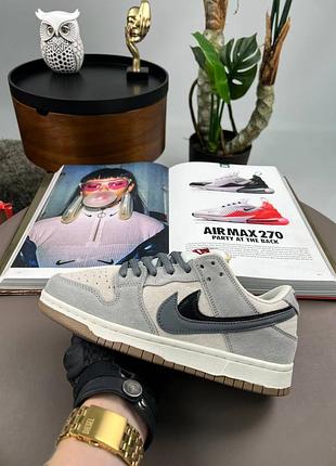 Кроссовки женские nike sb dunk low se "85 double swosh grey