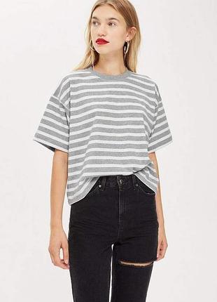 Футболка oversize topshop в полоску