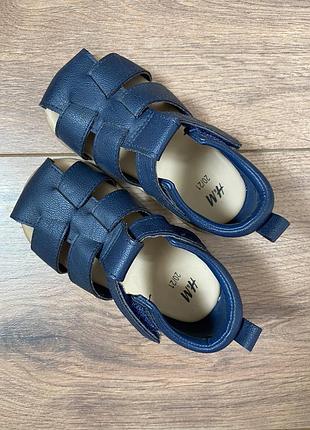 Босоніжки дитячі темно-сині h&m