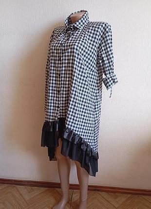 Платье туника в клетку