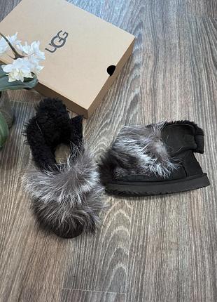 Угги ugg с мехом черные замшевые 36 размер