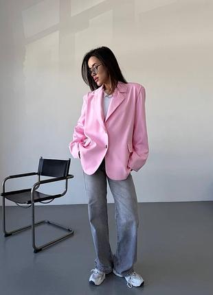 Рожевий оверсайз піджак рожевий