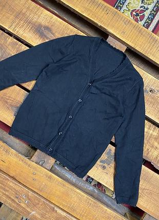 Детская кофта (кардиган) schoolwear (скулвеар 10 лет 140 см идеал оригинал оригинал черная)