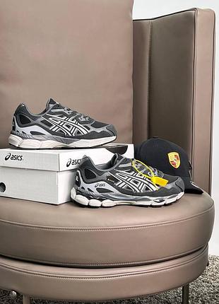 Мужские кроссовки asics gel-nyc#x grey white