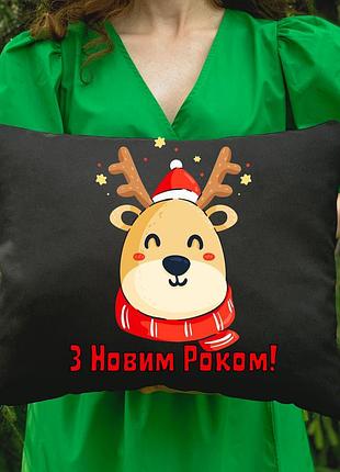 Подушка с принтом - с новым годом (5664)