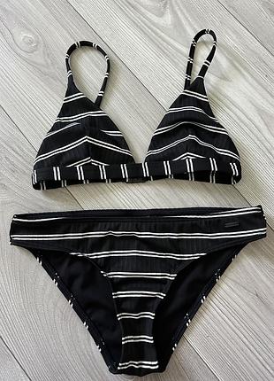 Купальник роздільний у смужку рубчик