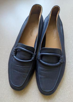 Лоферы мокасины coco &amp; abricot (39) женские из натур.кожи темно-синие легесне мягкие