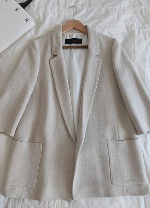 Льняное жакет zara