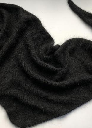 Зимняя шапка из пуха норки. чёрная 🖤5 фото