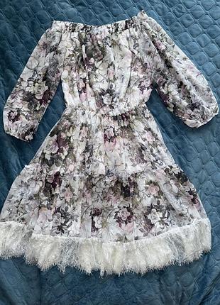 Сукня шифонова в квітковий принт