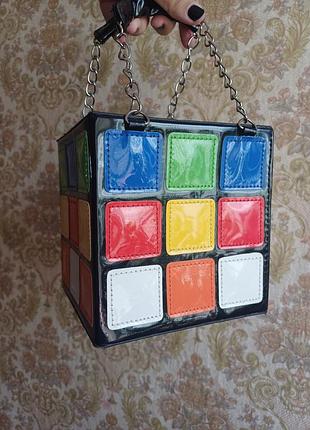 Незвичайна сумка кубик рубика лакова
