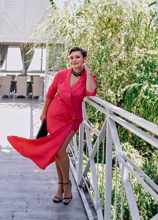 Шикарна яскрава сукня блейзер