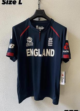 Оригінальна чоловіча футболка new balance ecb dominate т20 розмір l синього кольору з добіркою нова 🔥