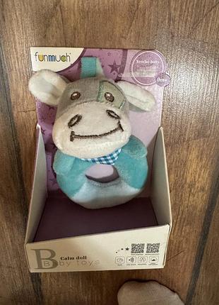 Брязкальце погремушка funmuch корова. якісна, дорога, безпечна іграшка. в антошці ціна від 360 грн. для розвитку сенсорики , уваги