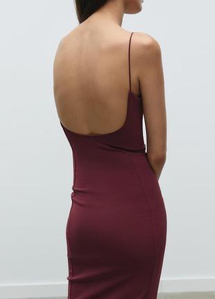 Эластичное платье zara 2025 marsala 4