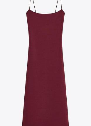 Эластичное платье zara 2025 marsala 5