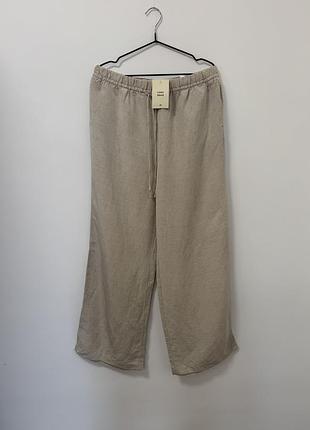 Льняные штаны h&m. 2
