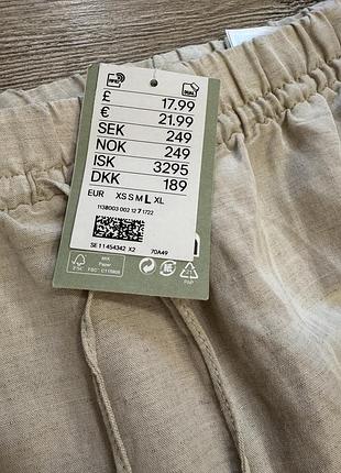 Льняные штаны h&m. 7