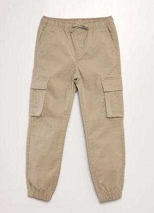 Стильні штани котонові штани-карго для хлопчика kiabi франция