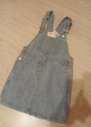 Новый джинсовий сарафан (сукня) mango xs на 150 см