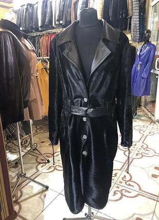 Ефектний плащ поні,чорний,гудзики 3