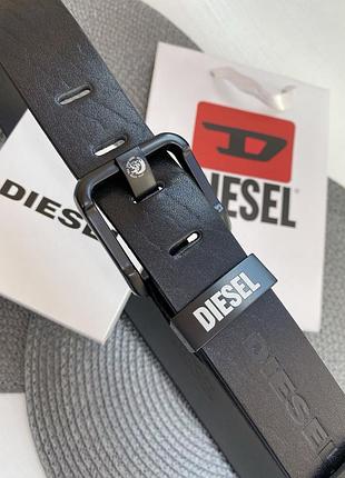Ремінь пояс чоловічий шкіряний італійська шкіра diesel / ремень пояс мужской кожа кожаный черный