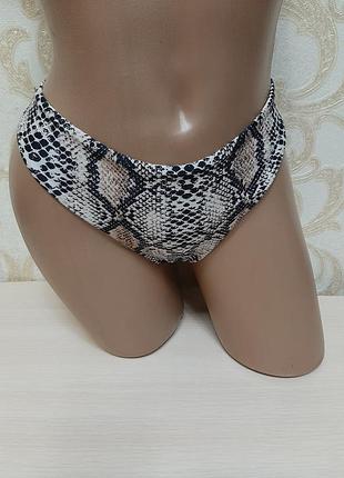 Трусики плавки низ от купальника в змеиный принт zaful