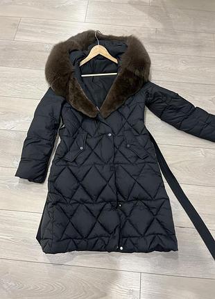 Зимова чорна куртка, розмір s