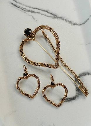 Сережки+брошка celeste g