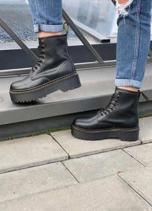 Dr.martens jadon black без замка термо kv  ботинки мартинсы наложенный платёж купить