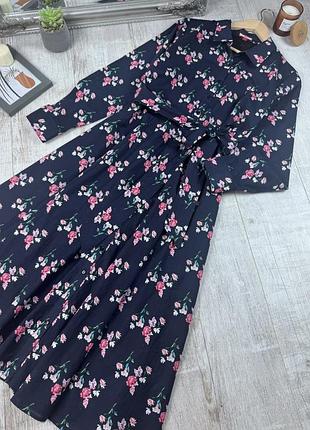 Хлопковое платье в цветочный принт