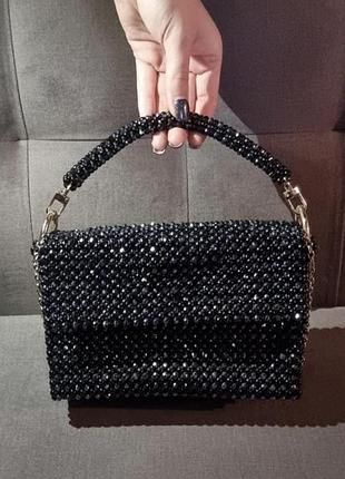 Сумка из хрустальных бусин