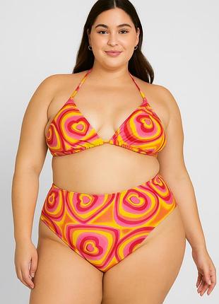 Купальник в абстрактні сердечка shein 2xl