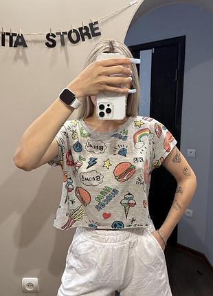 Футболка з принтом  - ххс-м