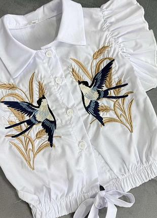 Блуза/вышиванка ласточки 2