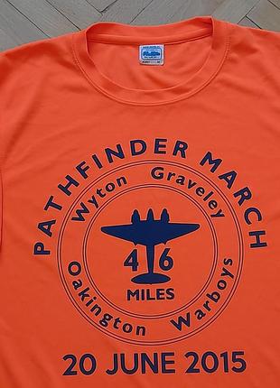 Футболка винтажная 2015 г, милитари awdis partfinder march 416 miles 20 june 2015 -m