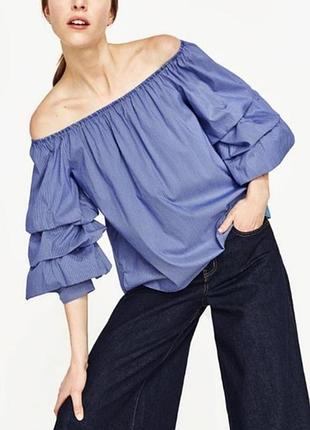 Блузка zara з красивим рукавом