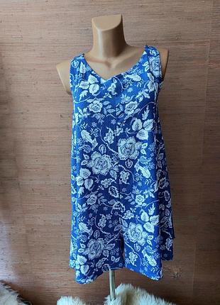 💖💙💜 суперский ромпер большого размера цветы на голубом