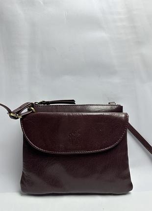 Шкіряна фірмова сумка на/ через плече