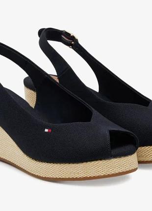 Босоножки сандалии эспадрильи женские flag mid wedge espad slingback tommy hilfiger
