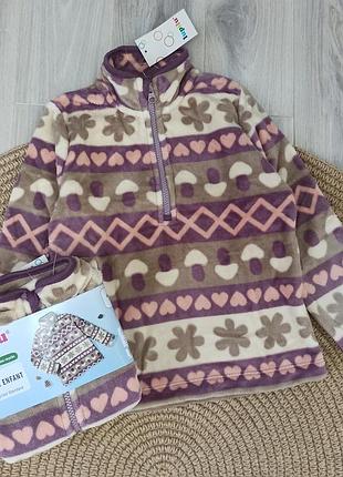 Флиска плюшевая для девочки lupilu теплая кофта поддлинная