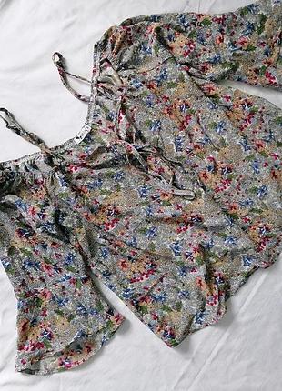 Женская блузка с открытыми плечами, блуза свободного кроя в романтичном стиле