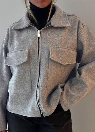 Бомбер з турецького кашеміру✨ меланж, чорний, шоколад | розмір 42-46 oversize | мод.158