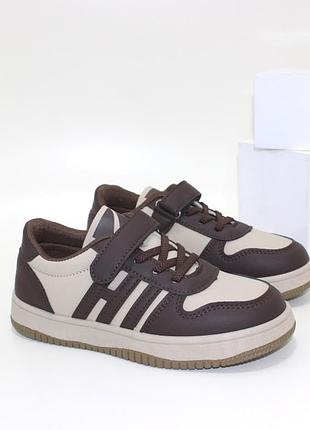 Подростковые кроссовки на липучке, коричневые кроссовки для парня, подростковое кроссовки на липучке