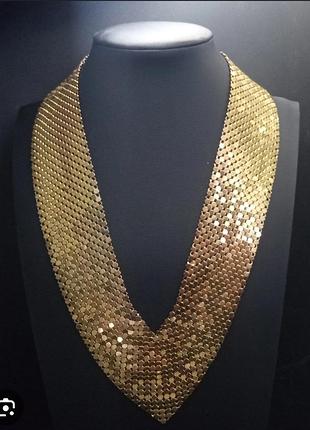 Кольчужный колье золотистого тона, 50-60ти, Америка