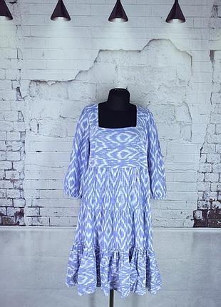 Стильное ярусное платье коттон